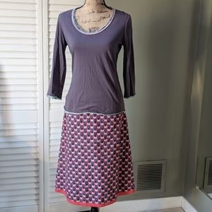 Boden Geometric Flower Print Skirt